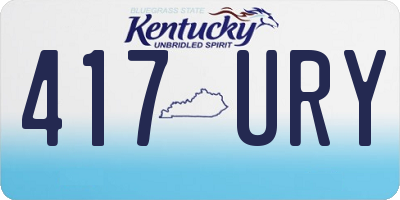 KY license plate 417URY