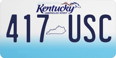 KY license plate 417USC