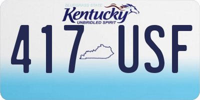 KY license plate 417USF