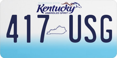 KY license plate 417USG