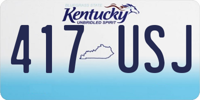 KY license plate 417USJ