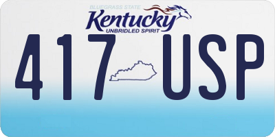 KY license plate 417USP