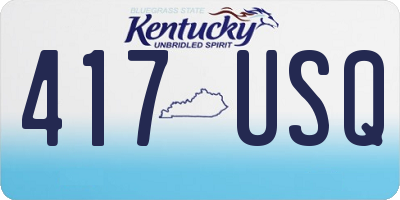 KY license plate 417USQ
