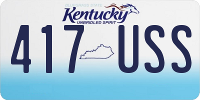 KY license plate 417USS