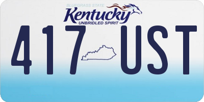 KY license plate 417UST