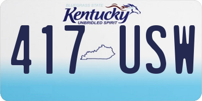 KY license plate 417USW