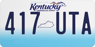 KY license plate 417UTA