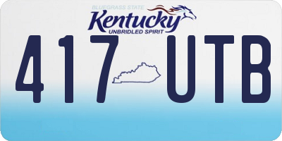 KY license plate 417UTB