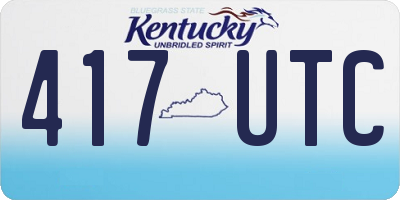 KY license plate 417UTC