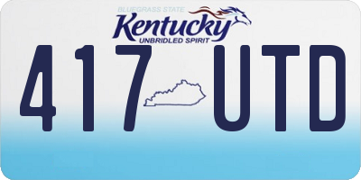 KY license plate 417UTD