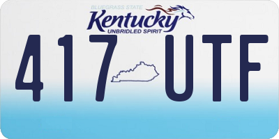KY license plate 417UTF