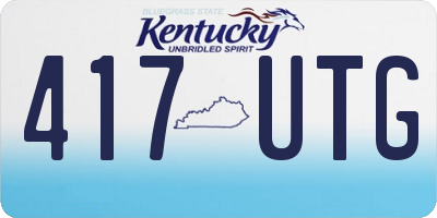 KY license plate 417UTG