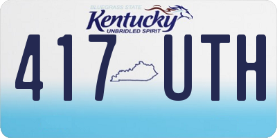 KY license plate 417UTH