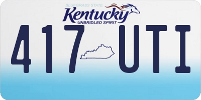 KY license plate 417UTI