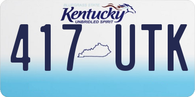 KY license plate 417UTK