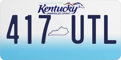 KY license plate 417UTL