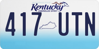 KY license plate 417UTN