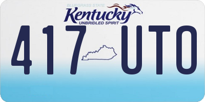 KY license plate 417UTO