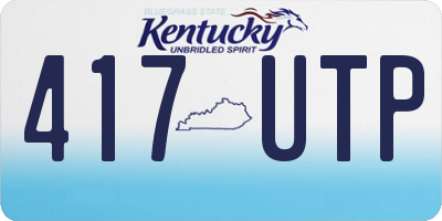KY license plate 417UTP