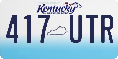 KY license plate 417UTR
