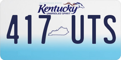 KY license plate 417UTS