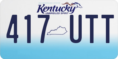 KY license plate 417UTT