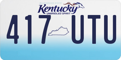 KY license plate 417UTU