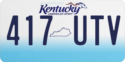KY license plate 417UTV