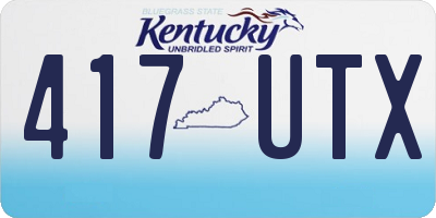 KY license plate 417UTX