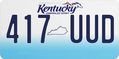 KY license plate 417UUD