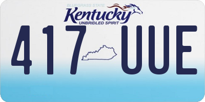 KY license plate 417UUE