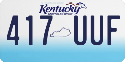 KY license plate 417UUF
