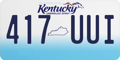 KY license plate 417UUI