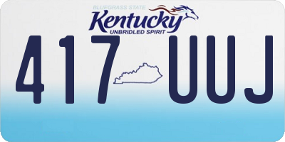 KY license plate 417UUJ