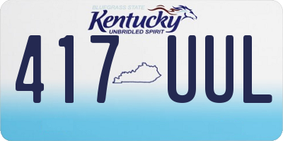KY license plate 417UUL