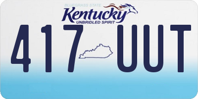 KY license plate 417UUT