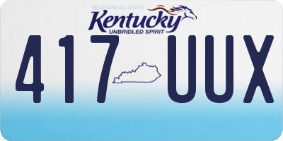 KY license plate 417UUX