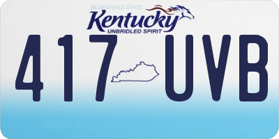 KY license plate 417UVB