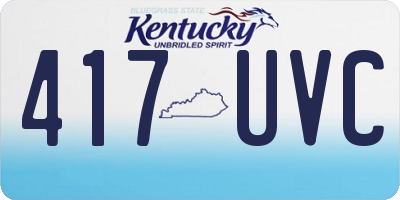 KY license plate 417UVC