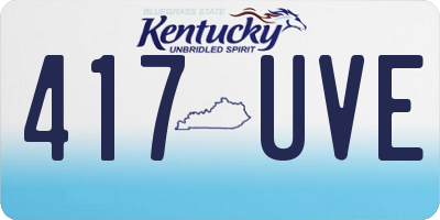 KY license plate 417UVE