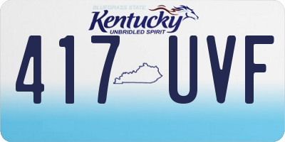 KY license plate 417UVF
