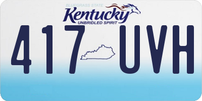 KY license plate 417UVH