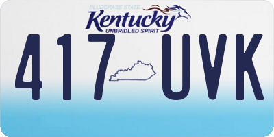 KY license plate 417UVK