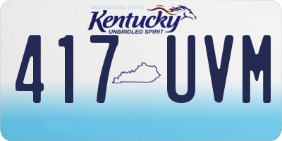 KY license plate 417UVM