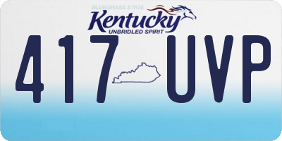 KY license plate 417UVP