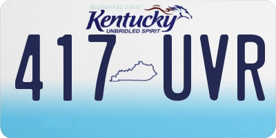 KY license plate 417UVR