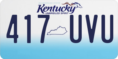 KY license plate 417UVU