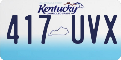 KY license plate 417UVX