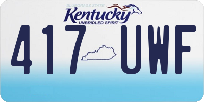 KY license plate 417UWF