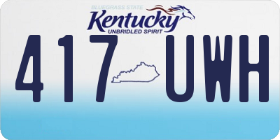 KY license plate 417UWH